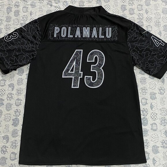Nike Pittsburgh Steelers Polamalu No.43 Black Jersey - Picture 6 of 7